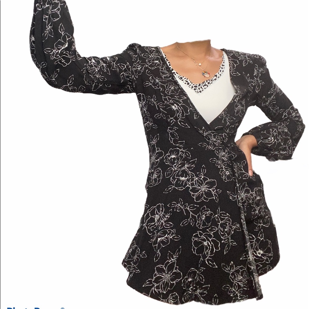Jumper one piece wrap dress